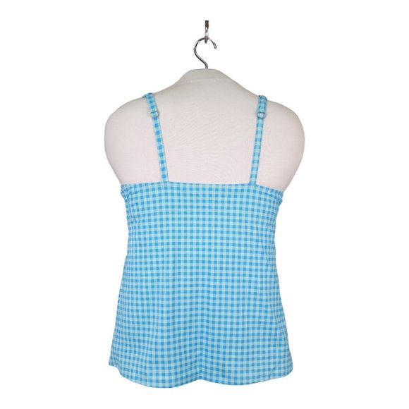 Lands End Tankini Swim Top 18 Square Neck Underwire Bra Tummy Control Swimsuit - Picture 12 of 15